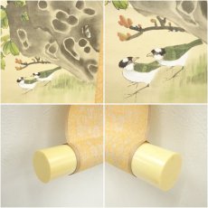 画像7: 翠石筆　白頭富貴　花鳥図　肉筆絹本掛軸 (7)