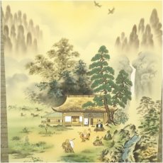 画像4: 今井月庵筆　開運十全図　肉筆絹本掛軸（共箱） (4)