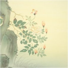 画像4: 雪堂筆　不老長春　肉筆絹本掛軸（共箱） (4)