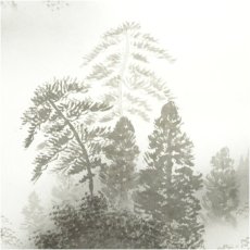 画像4: 玉芳筆　水墨山水　肉筆絹本掛軸（共箱） (4)
