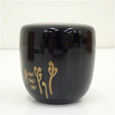 画像4: 池端治峰造　漆塗秋草蒔絵中棗（共箱） (4)