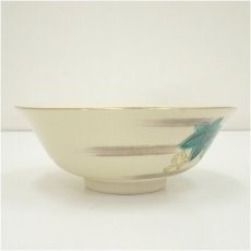 画像3: 京焼　加藤隆山造　色絵青楓文平茶碗（箱付） (3)