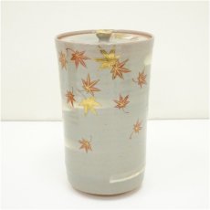 画像2: 京焼　橋本紫雲造　乾山写紅葉文細水指（共箱） (2)