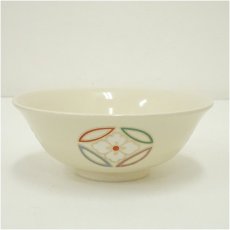 画像1: 京焼　加藤昌山造　色絵七宝花菱平茶碗 (1)