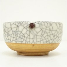 画像2: 京焼　松峰造　模片口貫入茶碗 (2)