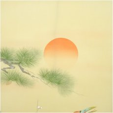 画像3: 寿峰筆　鶴亀　肉筆絹本掛軸（共箱） (3)