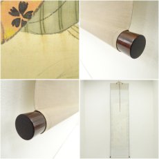画像9: 紫水筆　元禄美人　肉筆絹本掛軸（共箱） (9)