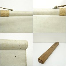 画像8: 平井東庵筆　楪に鶯　肉筆絹本掛軸（共箱） (8)