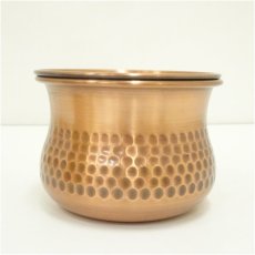 画像4: 三太堂造　槌目純銅建水（共箱） (4)