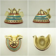 画像6: 金谷宗林造　兜蓋置（共箱） (6)