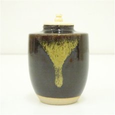 画像3: 陶六造　肩衝茶入（箱付）（仕覆付） (3)