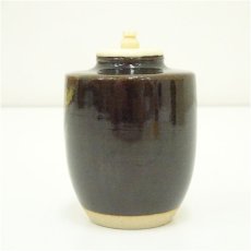 画像4: 陶六造　肩衝茶入（箱付）（仕覆付） (4)