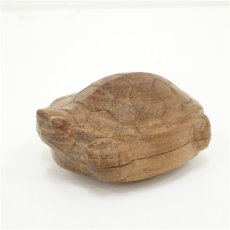 画像2: 福田慶造　桑造亀香合（共箱） (2)