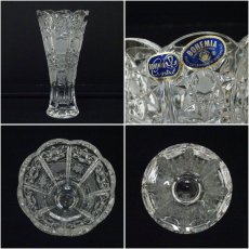 画像6: ボヘミアガラス　カット花瓶（箱付） (6)