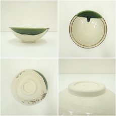 画像6: 作家物　織部平茶碗（箱付） (6)