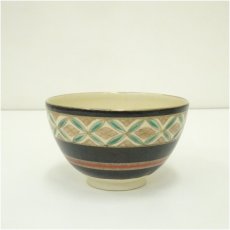 画像2: 京焼　山川巌造　仁清七宝文茶碗（箱付） (2)