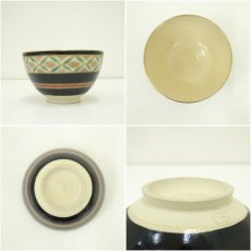 画像6: 京焼　山川巌造　仁清七宝文茶碗（箱付） (6)