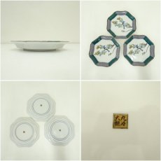 画像6: 九谷焼　大雅造　銘々皿3客（共箱） (6)