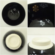 画像6: 京焼　田中香泉造　黒仁清雪華茶碗（箱付） (6)