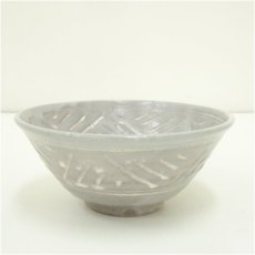 画像2: 京焼　安田全宏造　三島茶碗（共箱） (2)