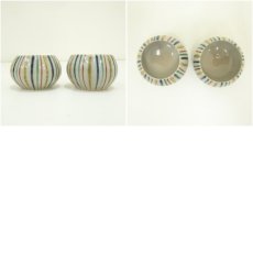 画像8: 京焼　作家物　麦藁手つぼつぼ5客 (8)