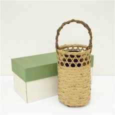 画像1: 竹編手付花籠（箱付） (1)