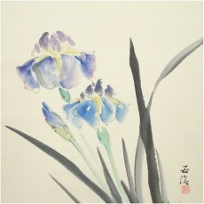 画像4: 小林五浪筆　兜　肉筆紙本掛軸（共箱・二重箱） (4)