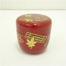 画像2: 朱塗　花筏　棗（箱付） (2)