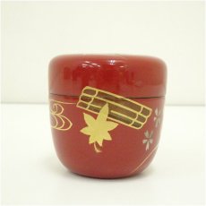 画像3: 朱塗　花筏　棗（箱付） (3)