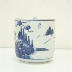 画像3: 京焼　作家物　染付　水指 (3)