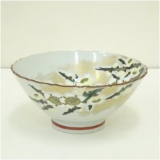 画像2: 九谷焼　泰山造　色絵梅図菓子鉢（共箱） (2)