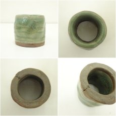 画像6: 宇治原造　碧釉蓋置（保護箱） (6)
