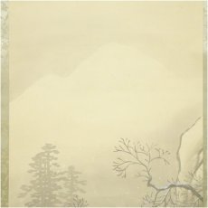 画像3: 岩崎湖堂筆　雪景山水図　肉筆絹本掛軸（共箱） (3)