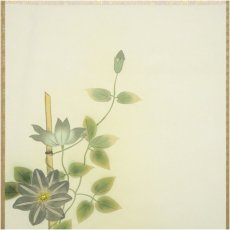 画像3: 芸元筆　鉄仙花　肉筆絹本掛軸（共箱） (3)