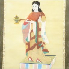 画像3: 秀幸筆　太子像　肉筆絹本掛軸（保護箱） (3)