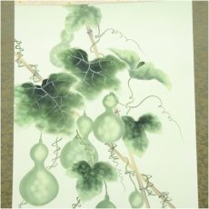 画像3: 田島芳華筆　六瓢　肉筆絹本掛軸（共箱） (3)