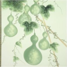 画像4: 田島芳華筆　六瓢　肉筆絹本掛軸（共箱） (4)