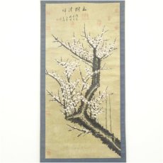画像2: 中国　王暉筆　玉樹清暉　白梅図　肉筆紙本掛軸 (2)