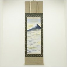 画像1: 玉峰筆　富士山　肉筆絹本掛軸 (1)