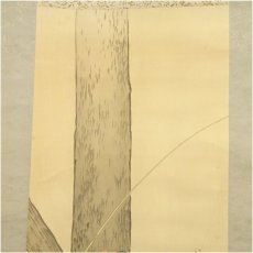 画像3: 喜多川歌麿　「橋下の釣」　模写絹本掛軸 (3)