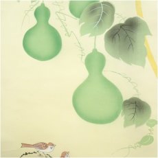 画像4: 清河筆　六瓢図　肉筆絹本掛軸 (4)