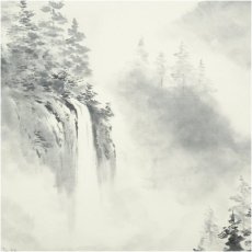 画像4: 幽岳筆　水墨山水　肉筆紙本掛軸 (4)