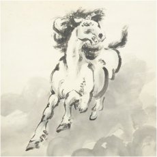 画像3: 担堂筆　天馬　肉筆紙本掛軸 (3)