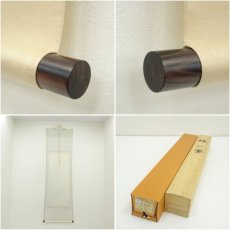 画像7: 下條春草筆　梅に鶯　肉筆絹本掛軸（共箱） (7)