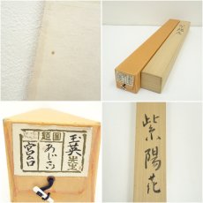 画像8: 玉英筆　紫陽花と小禽　肉筆紙本掛軸（共箱） (8)