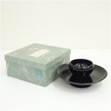 画像1: 漆塗　天目台（箱付） (1)