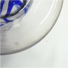 画像5: 古物　アンティーク　吹きガラス青色　かきあげガラス花瓶 (5)