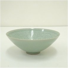 画像2: 朴奇泉造　高麗青磁　茶碗（共箱） (2)