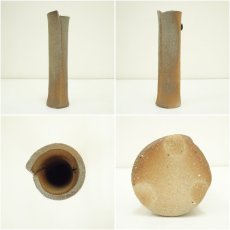 画像6: 信楽焼　筒掛花入（保護箱） (6)
