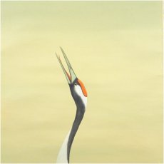 画像3: 国井幸雪筆　双鶴之図　肉筆絹本掛軸（共箱） (3)